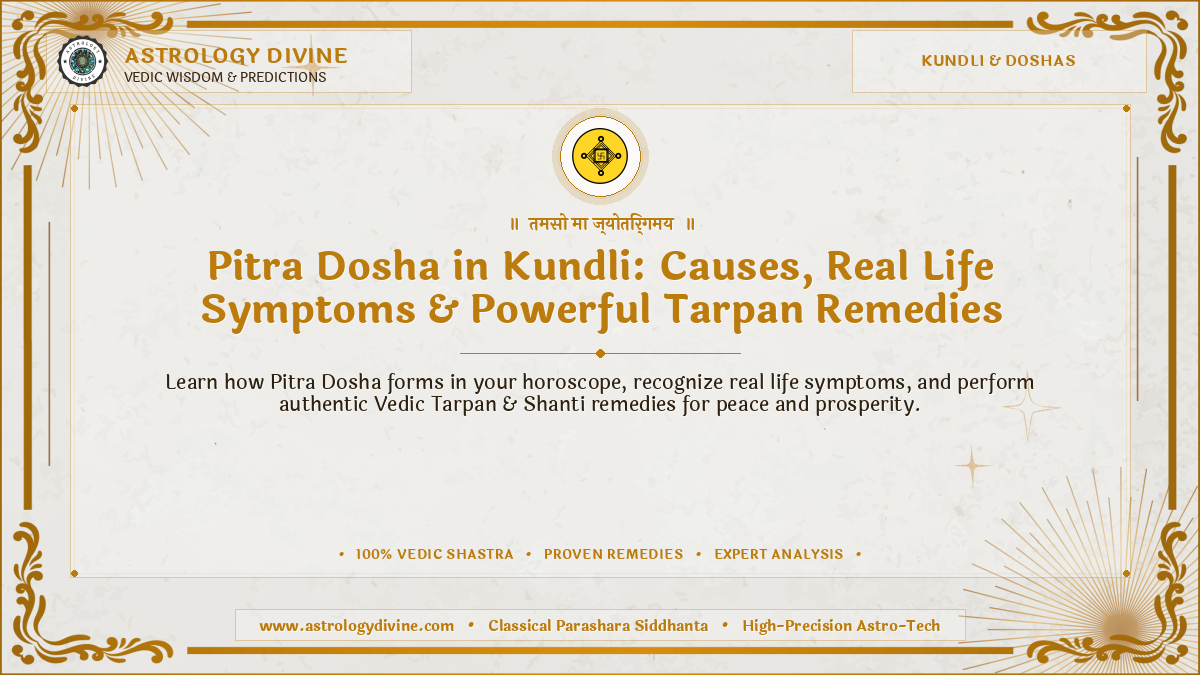 Pitra Dosha in Kundli: Causes, Real Life Symptoms & Powerful Tarpan Remedies