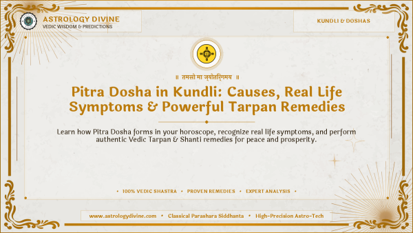 Pitra Dosha in Kundli: Causes, Real Life Symptoms & Powerful Tarpan Remedies