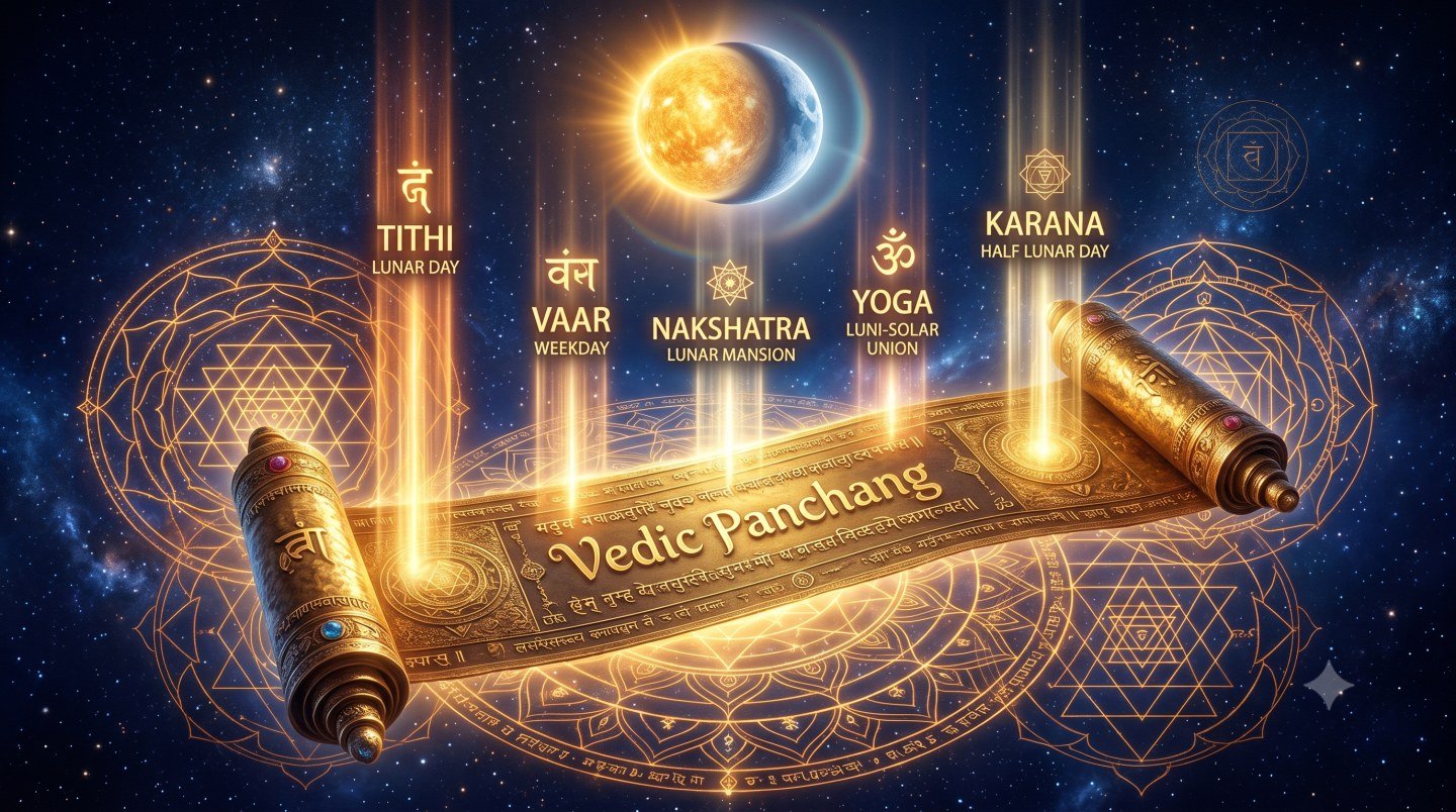 What is Panchang? The 5 Pillars of Vedic Time (Tithi, Vaar, Nakshatra, Yoga, Karana) & How to Read Today's Panchang